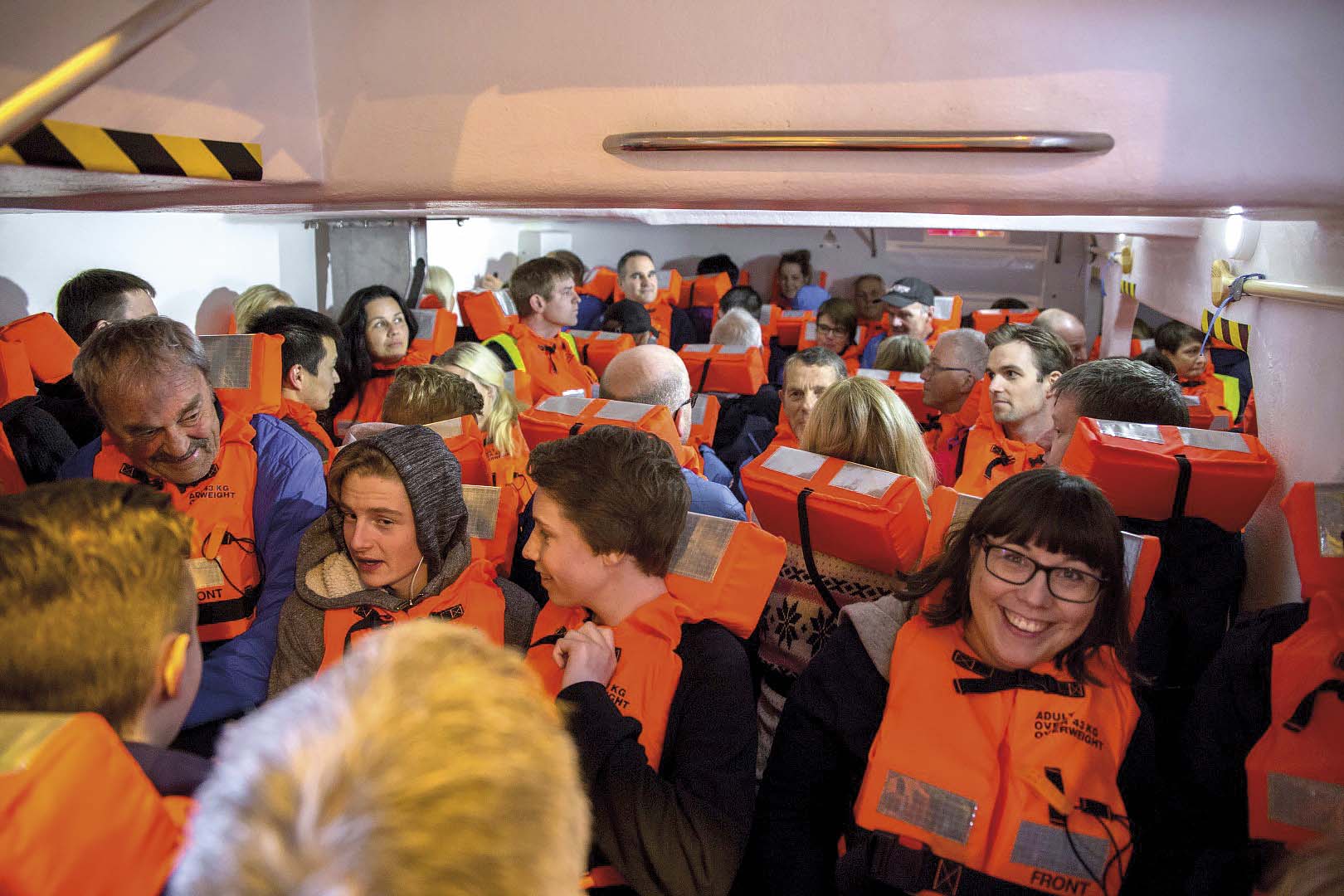 cruise lifeboat inside