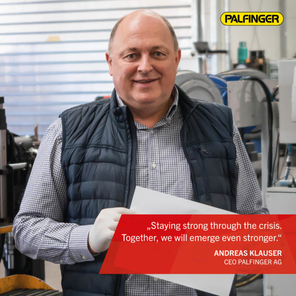 "Staying strong through the crisis. Together, we will emerge even stronger", says Andreas Klauser.